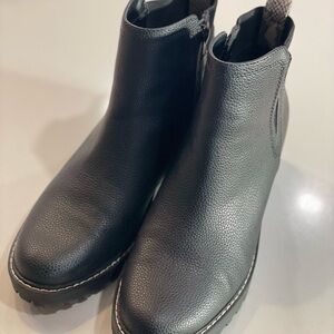 Black Leather Ankle Boots